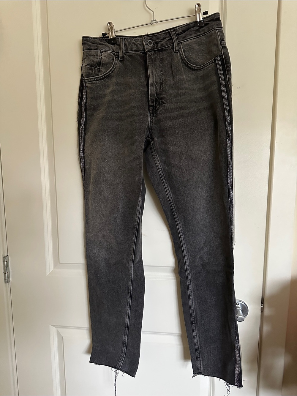 Zara Washed Black Slim Jeans